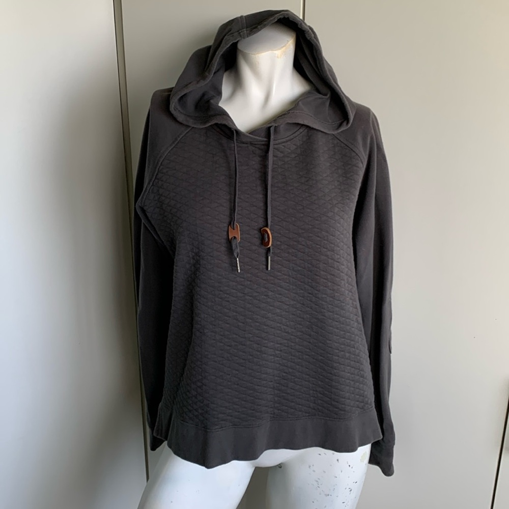 Columbia quilted gray medium hoodie sweatshirt